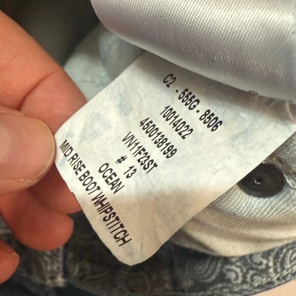 Ariat Women's REAL Jeans Mid Rise Bootcut Whipstitch 33 Long Blue Denim - Picture 7 of 9